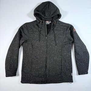 Rugged Elements Full Zip Hoodie Jacket‎ Sherpa Lined Black Gray Men’s M